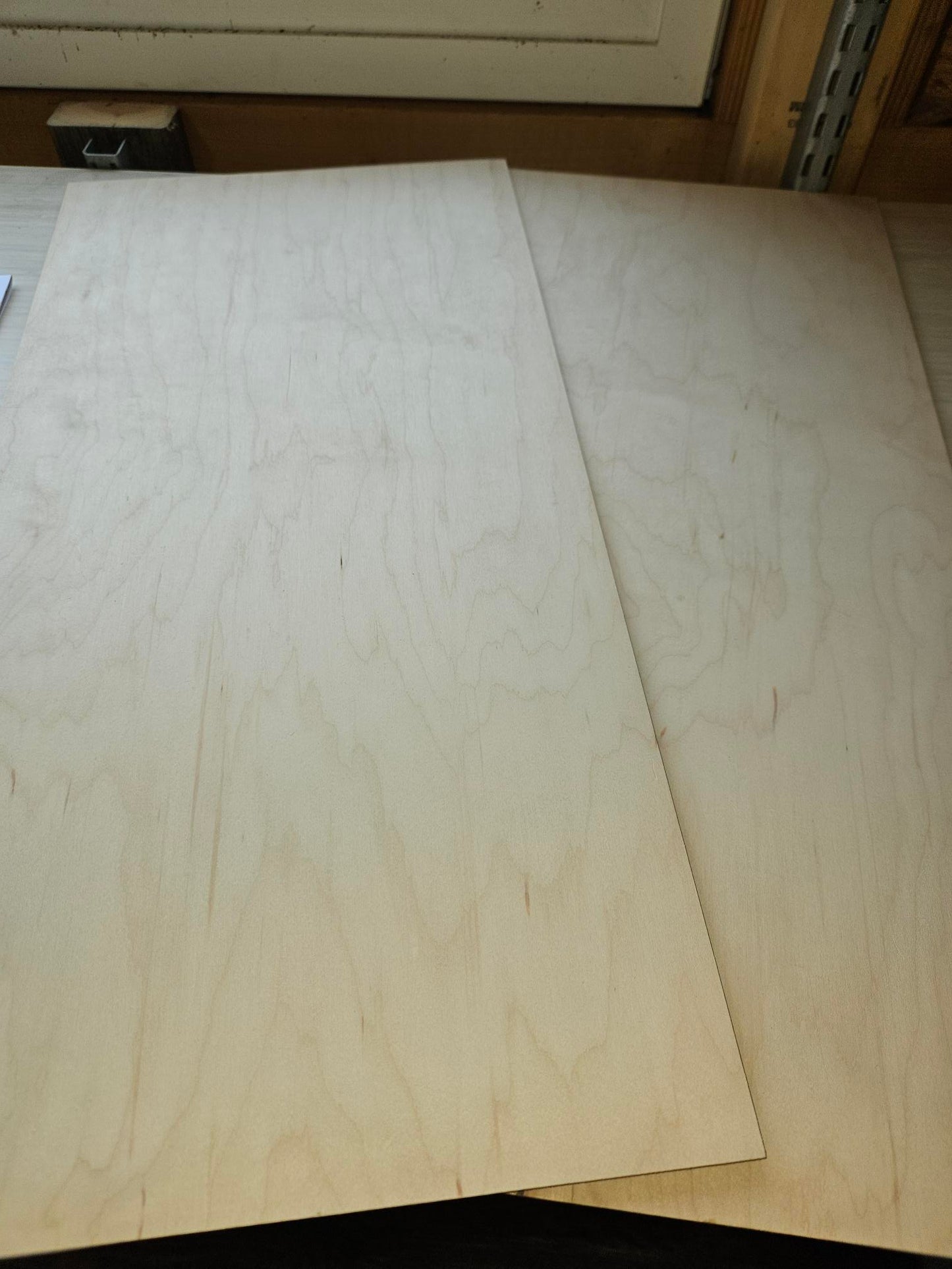 Stock #107 1/8" Maple Laser panel 23.75"x11.75" Qnty 15