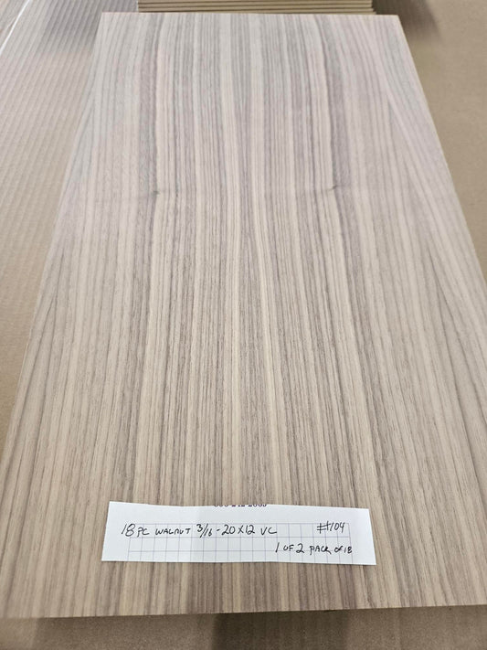 Stock #103 3/16" Walnut Laser panel 20"x12" VC 18pcs