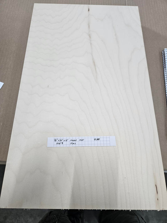 Stock #108 1/8"x20"x12" Maple MDF  Laser panel 14pc