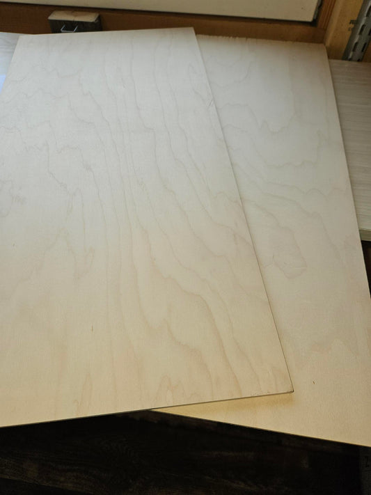 Stock #106 1/4" maple laser panel VC 13pcs