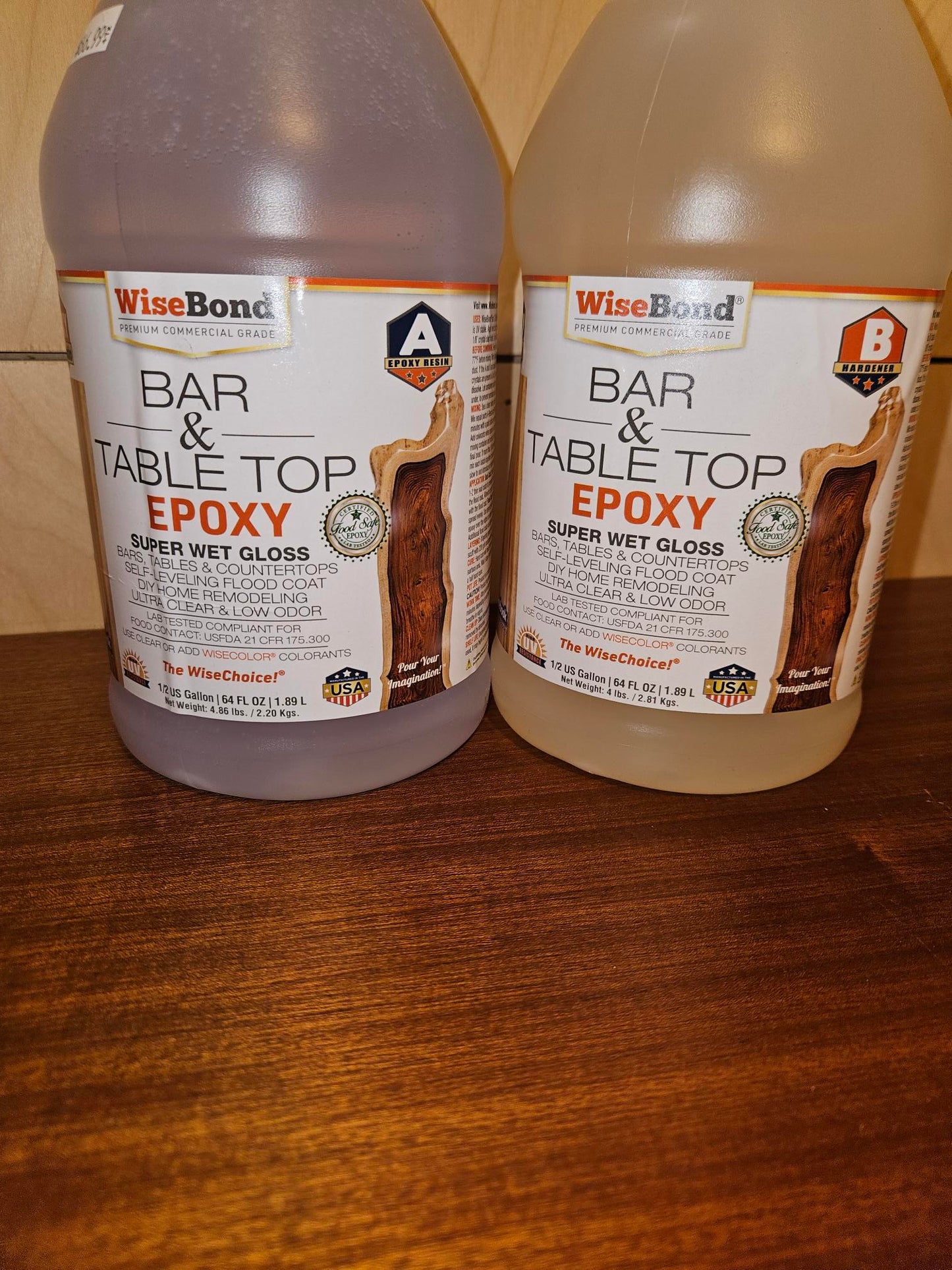 Wisebond Bar and Tabletop Epoxy 1 gallon kit