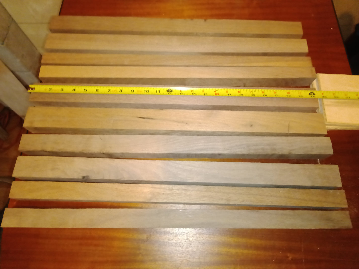 #1036 Walnut 1" 3/8 x 1" 1/4 too 2" x 24"mixed 10pack